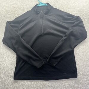 Patagonia Shirt Womens XL Black 1/4 Zip Pullover Baselayer Thrashed Active chore